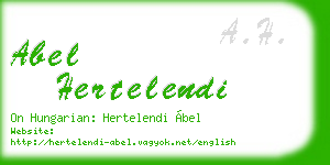 abel hertelendi business card